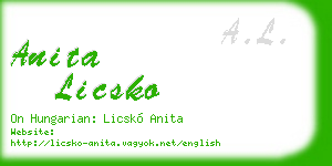 anita licsko business card